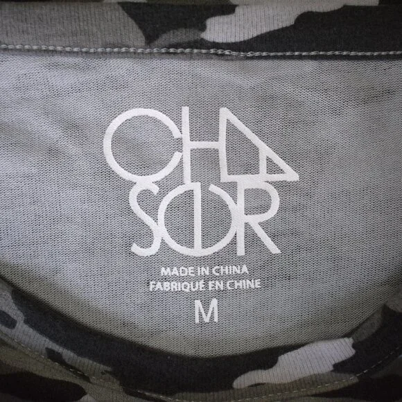 Chaser Camouflage Cozy Pullover Knit Top Size Medium - Picture 3 of 10